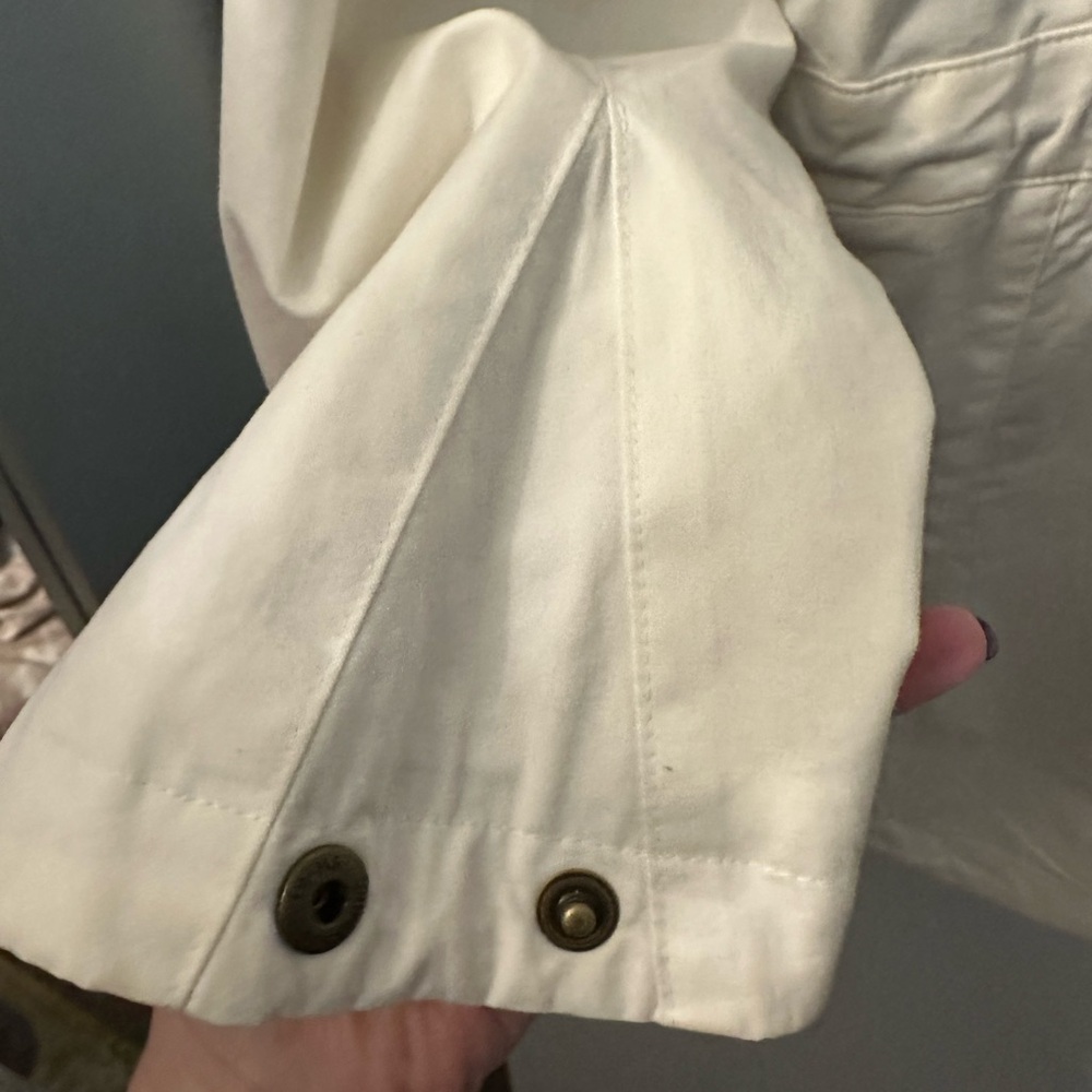 Burberry White Raincoat/Windbreaker with Hood - Size M - Picture 12 of 15